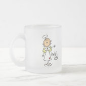 Stick Figuur Angel T-shirts en cadeautjes Matglas Koffiemok (Links)