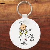 Stick Figuur Angel T-shirts en cadeautjes Sleutelhanger (Voorkant)