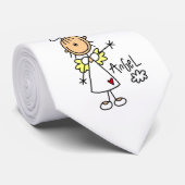 Stick Figuur Angel T-shirts en cadeautjes Stropdas (Opgerold)