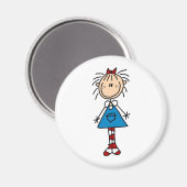 Stick figuur Annie magneet (Voorkant / Achterkant)