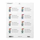 Stick figuur bakken koekjes etiket (Full Sheet)