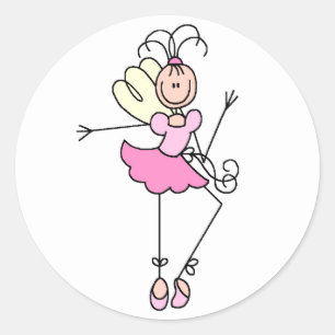 Stick Figuur Ballerina Sticker