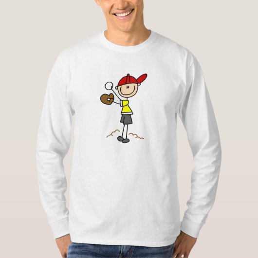 Stick Figuur Baseball T-shirt (Voorkant)