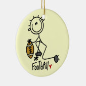 Stick Figuur Basic Football T-shirts en cadeaus Keramisch Ornament (Rechts)