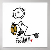 Stick Figuur Basic Football T-shirts en cadeaus Poster (Voorkant)