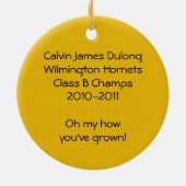 Stick Figuur Basketball Foto Ornament (Achterkant)