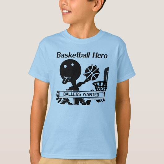 Stick Figuur Basketball Hero T-shirt (Voorkant)
