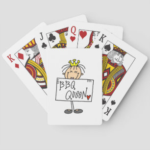 Stick Figuur BBQ Queen Pokerkaarten