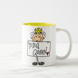 Stick Figuur BBQ Queen Tweekleurige Koffiemok