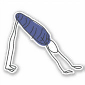Stick figuur beoefenen yoga neerwaarts gerichte ho sticker (Voorkant)