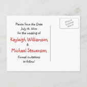 Stick figuur Bewaar de datum! Aankondigingskaart (Achterkant)