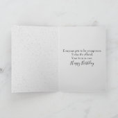 Stick Figuur Birthday Girl met wijn Kaart (Binnen)