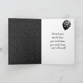 Stick Figuur Birthday Girl met Wine Glass Kaart (Binnen)