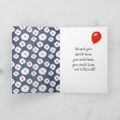 Stick Figuur Birthday Girl met Wine Glass Kaart (Binnen)