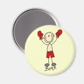 Stick Figuur Boksen T-shirts en geschenken Magneet (Voorkant / Achterkant)