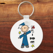 Stick Figuur Boy Afstuderen T-shirts en cadeautjes Sleutelhanger (Voorkant)