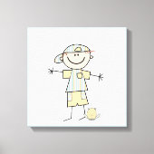 Stick Figuur Boy Canvas Afdruk (Voorkant)