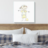 Stick Figuur Boy Canvas Afdruk (Insitu (Slaapkamer))