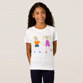 Stick Figuur Boy & Girl T-shirt (Voorkant volledig)