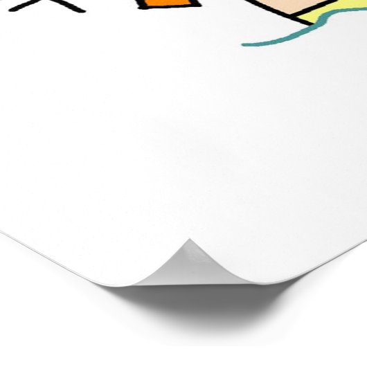 Stick Figuur Boy I Poster (Hoek)