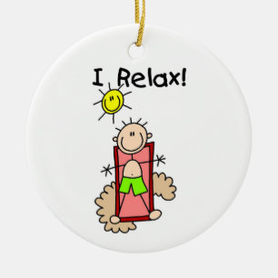 Stick Figuur Boy I Relax Keramisch Ornament