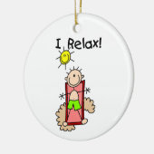 Stick Figuur Boy I Relax Keramisch Ornament (Links)