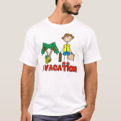 Stick Figuur Boy I Vacation T-shirts (Voorkant)
