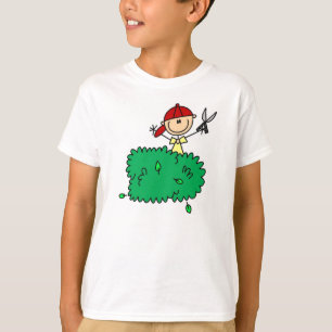 Stick Figuur Boy Trimming Shrubs T-shirt