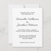 Stick Figuur Bride & Groom Wedding Kaart (Achterkant)