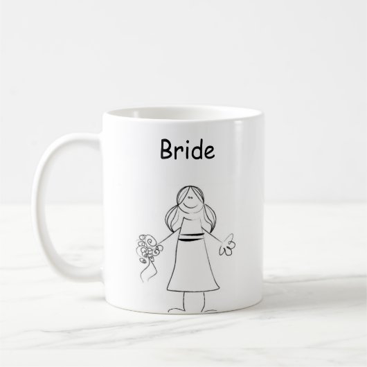 Stick Figuur Bride Koffiemok (Links)