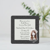 Stick Figuur Bride op Polka Dots Kaart (Staand voorkant)