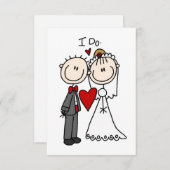 Stick figuur bruiloft koppel Voeg je eigen groet Kaart (Voorkant / Achterkant)