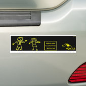 Stick Figuur Bumpersticker (Op auto)