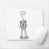 Stick Figuur Cats Mousepad Muismat (Met muis)