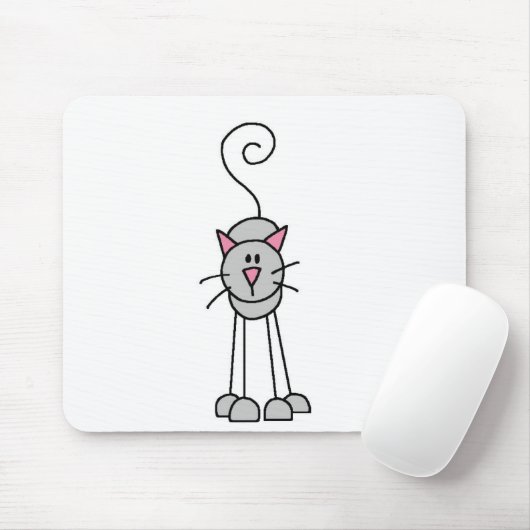 Stick Figuur Cats Mousepad Muismat (Met muis)