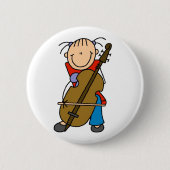 Stick Figuur Cello Button (Voorkant)