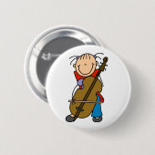 Stick Figuur Cello Button (Voorkant /achterkant)