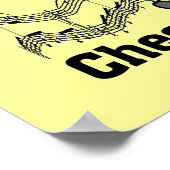 Stick Figuur Cheering Rocks T-shirts en cadeautjes Poster (Hoek)