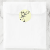 Stick Figuur Chef met Whisk Tshirts Ronde Sticker (Tas)