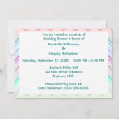 Stick Figuur Chevron Jack en Jill Wedding Shower Kaart (Achterkant)