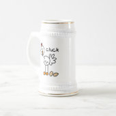 Stick Figuur Chicken T-shirts and Gifts Bierpul (Voorkant links)