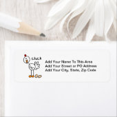 Stick Figuur Chicken T-shirts and Gifts Etiket (Insitu)