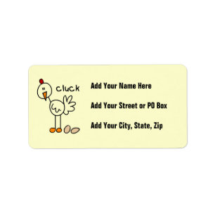 Stick Figuur Chicken T-shirts and Gifts Etiket