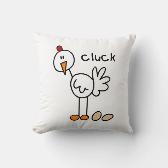 Stick Figuur Chicken T-shirts and Gifts Kussen (Voorkant)