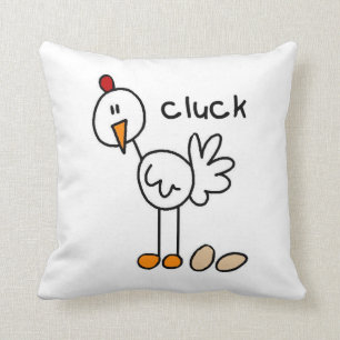 Stick Figuur Chicken T-shirts and Gifts Kussen