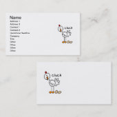 Stick Figuur Chicken T-shirts and Gifts Visitekaartje (Voorkant / Achterkant)