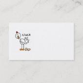 Stick Figuur Chicken T-shirts and Gifts Visitekaartje (Achterkant)