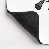 Stick Figuur Clarinet Mousepad Muismat (Hoek)