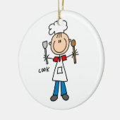 Stick Figuur Cook Keramisch Ornament (Links)