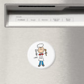 Stick Figuur Cook T-shirts en geschenken Magneet (Insitu (Vaatwasser))
